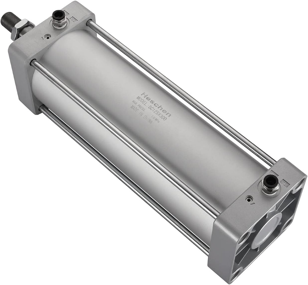 Heschen Pneumatischer Standard-Luftdruckzylinder, SC 125-300, PT1/2 Anschluss, 125mm Bohrung, 300mm
