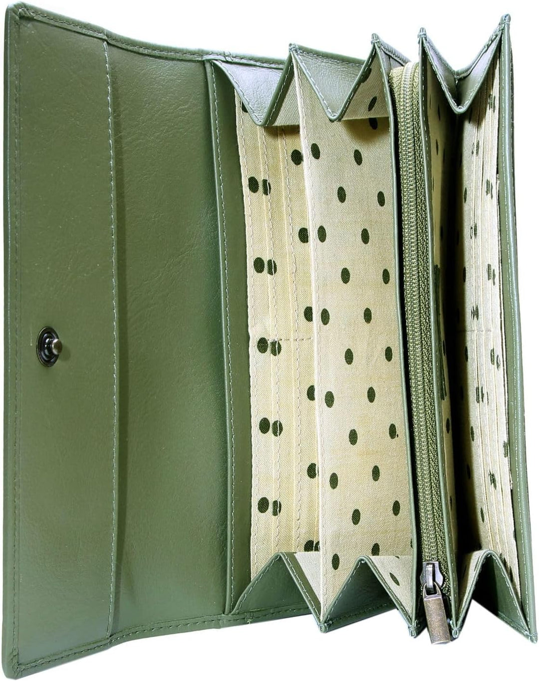 Esquire Peru Geldbörse RFID Leder 18,5 cm, Olive
