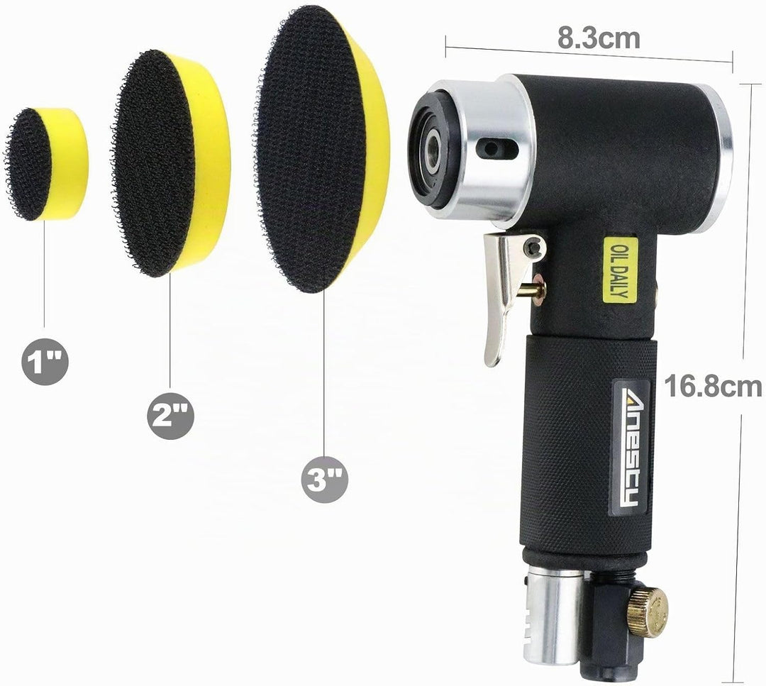 Mini Druckluft Poliermaschine Exzenterschleifer Schleifmaschine Polierer 25mm 50mm 75mm Schleifschei