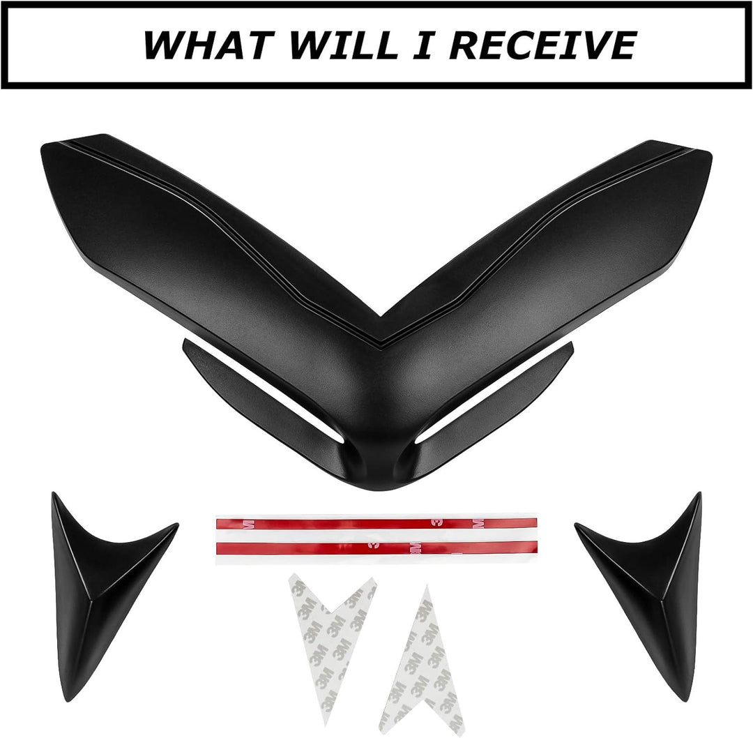 PSLER® Motorrad Frontverkleidung Nasenabdeckung für Kawasaki Z900 2017-2019 (Schwarz), Schwarz