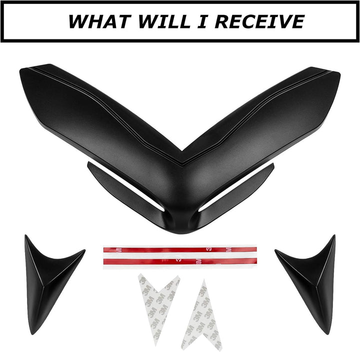 PSLER® Motorrad Frontverkleidung Nasenabdeckung für Kawasaki Z900 2017-2019 (Schwarz), Schwarz