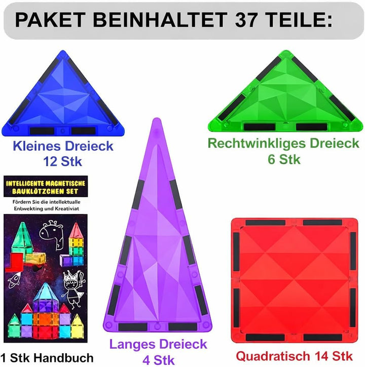 Desire Deluxe Magnetische Bausteine Montessori Spielzeug Geschenke für mädchen & Junge ab 3-7 Jahre