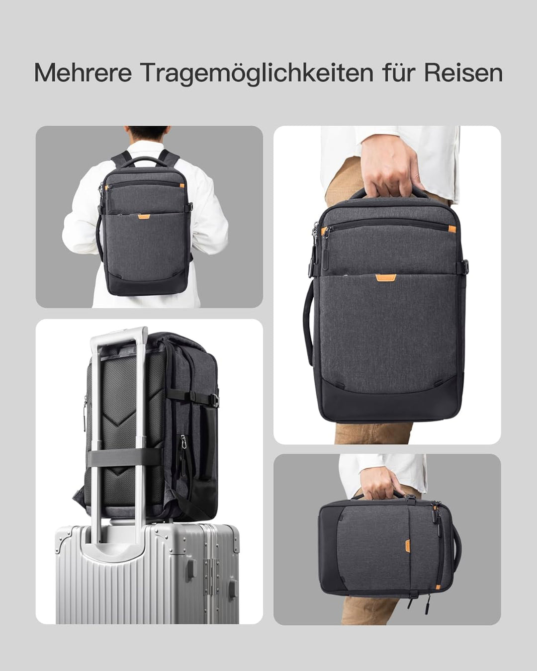Inateck 17-20L Ryanair Handgepäck 40x20x25 Reiserucksack damen herren, Laptop Rucksack kompatibel mi