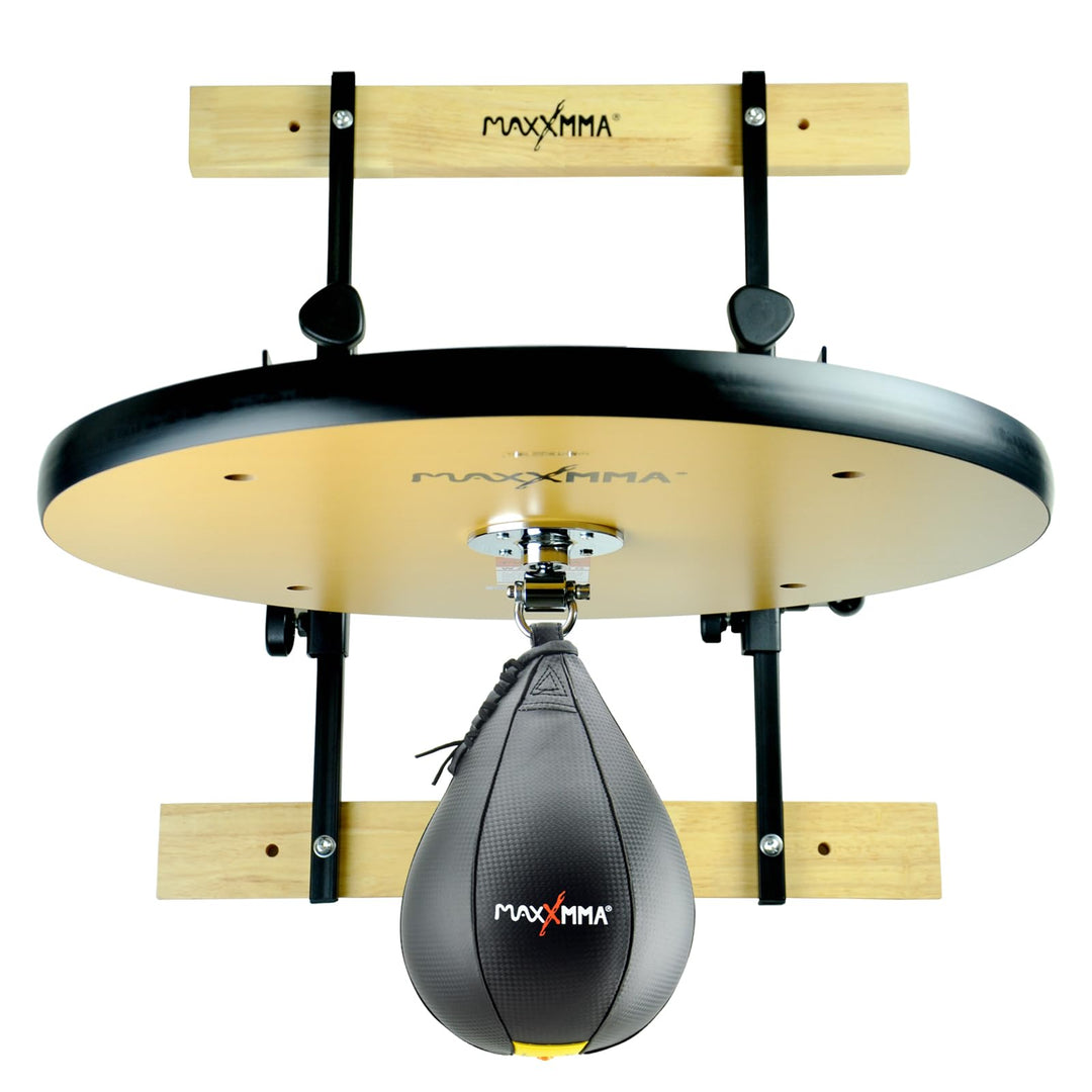 MaxxMMA Speed Bag Platform Kit - Heavy Duty Boxtraining Equipment with Punchingball, Adjustable Heig