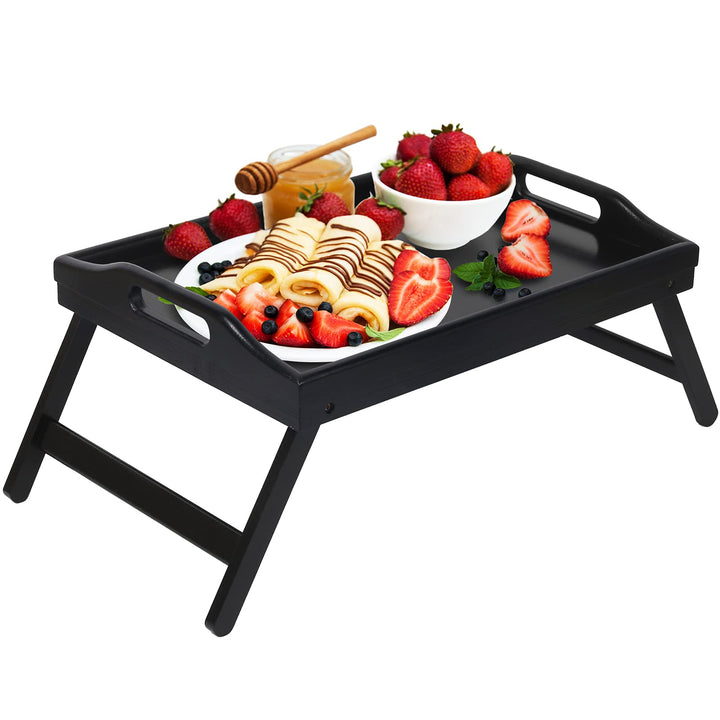 Betttablett, zusammenklappbare Beine mit Griffen, Frühstückstablett für Sofa, Essen, Zeichnen, Platt