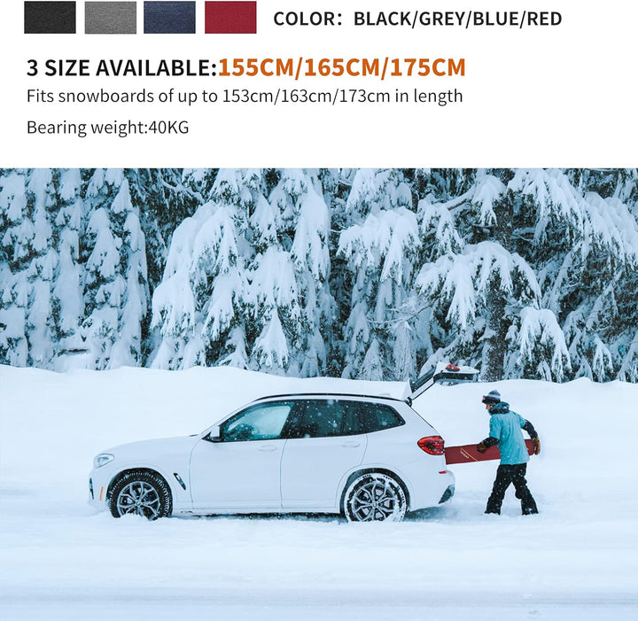 Unigear Skitasche Doppelt gepolstert, Snowboardtasche, Langlauf-Ski-Tasche für 1 – 2 Paar Ski 165/17