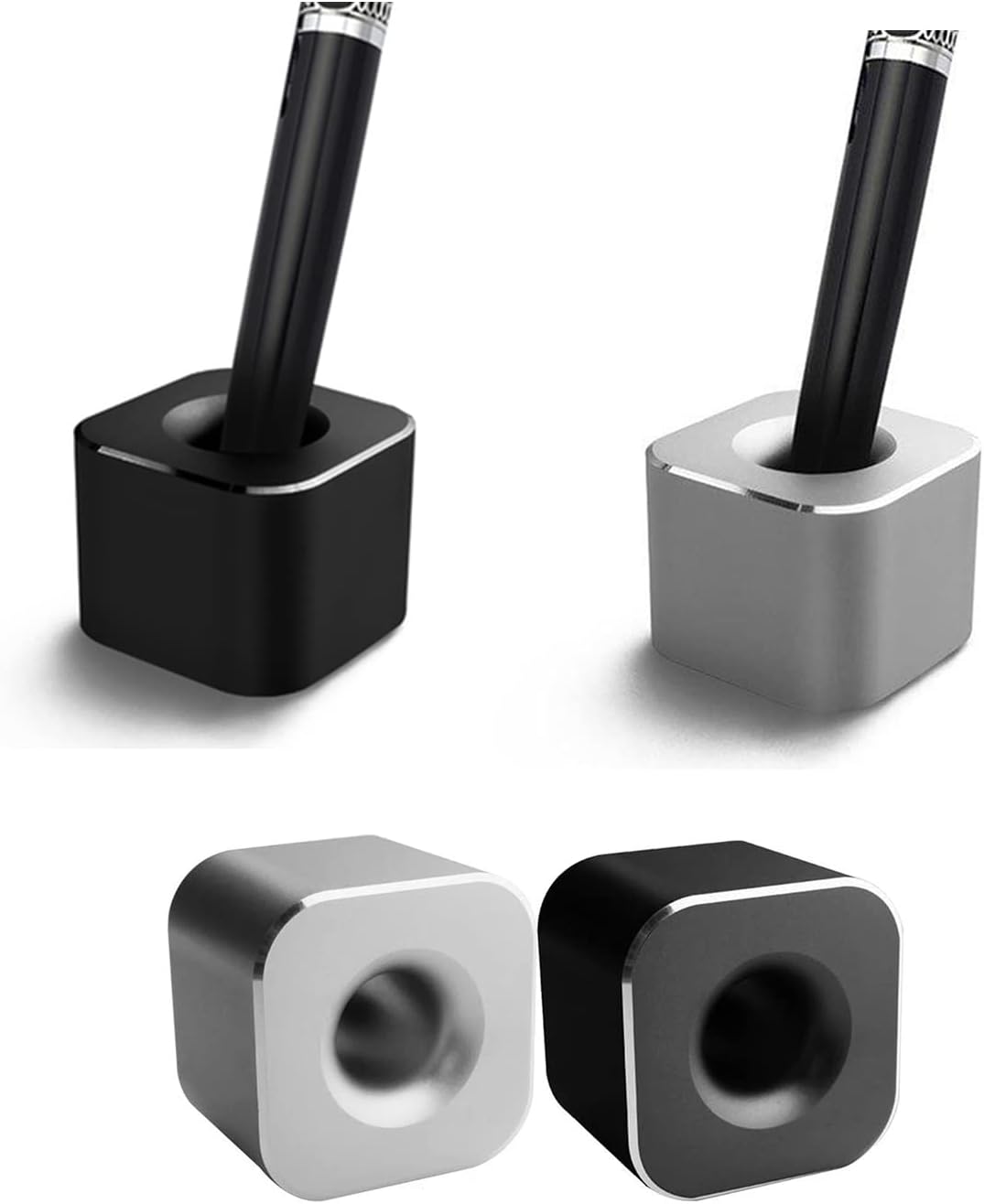 TopHomer Mini-Stifthalter für Schreibtisch, Aluminiumlegierung, Stiftständer, Einzelstifthalter, Des