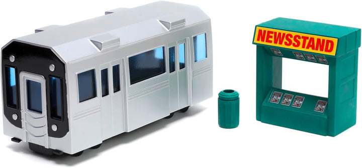 Jada Toys Marvel Spider-Man Kulisse Daily Bugle (20 cm) - Deluxe NYC Scene für Marvel Sammelfiguren,