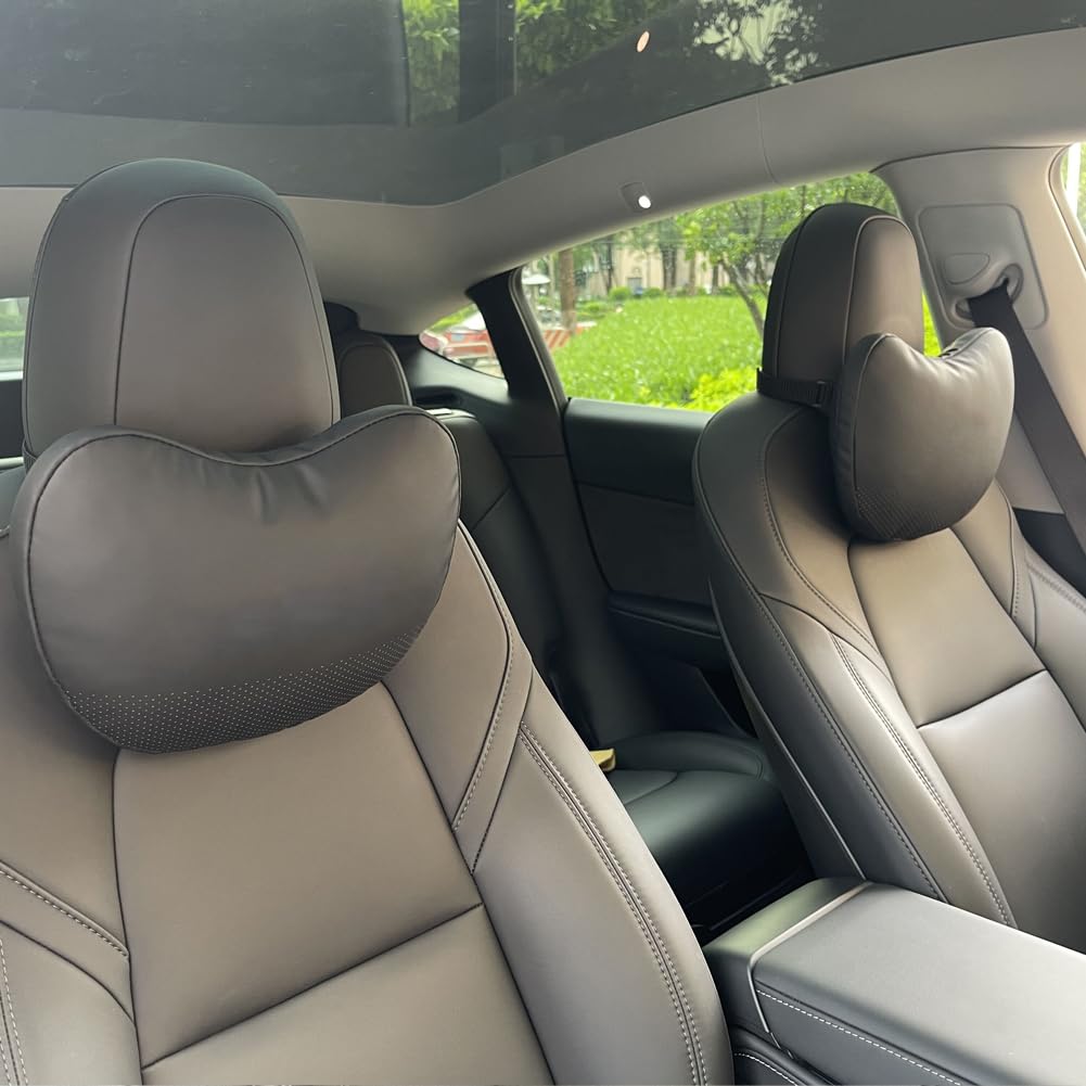 TANOLA TESBEAUTY Tesla Sitz-Kopfstützenkissen, 2 Packungen, Tesla-Nackenkissen, einzigartiges Design