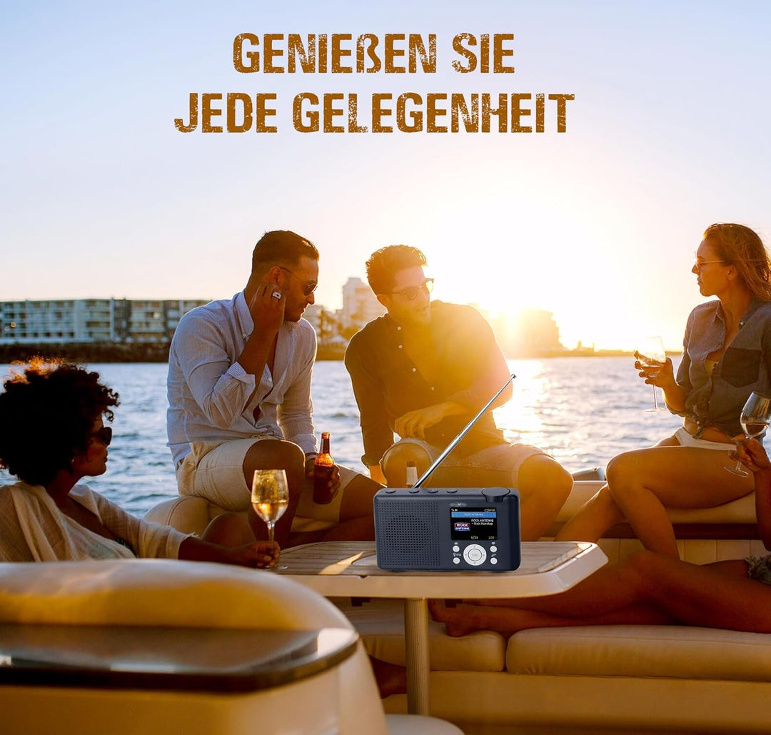 Reflexion TRA-23INT Tragbares DAB- und Internetradio mit Radio und Akku(UKW, DAB, DAB+, RDS, Farbdis