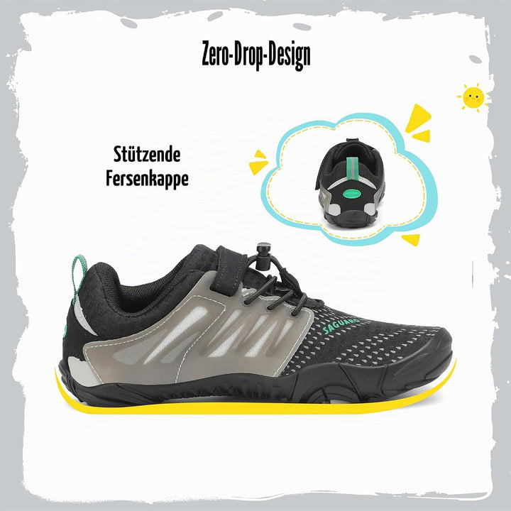 SAGUARO Jungen Mädchen Barfussschuhe Atmungsaktiv Badeschuhe für Kinder Gr.24-36 24 EU Barfuss Schwa