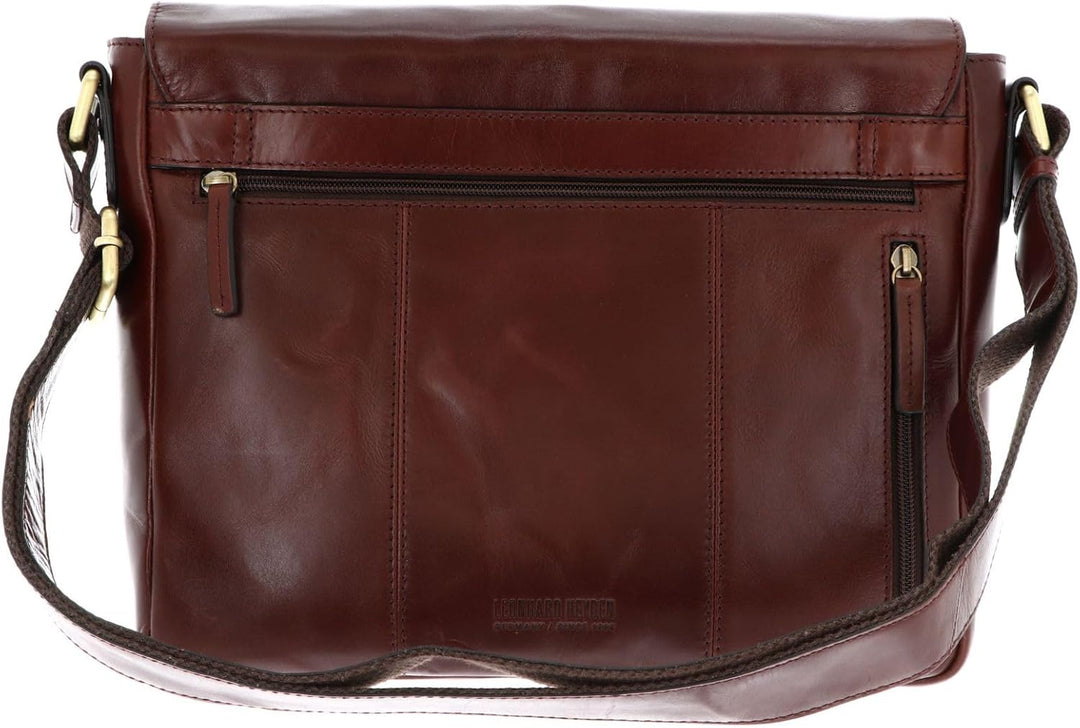 Leonhard Heyden Cambridge Kuriertasche mit Laptopfach 32 cm Redbrown, Redbrown