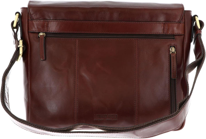 Leonhard Heyden Cambridge Kuriertasche mit Laptopfach 32 cm Redbrown, Redbrown