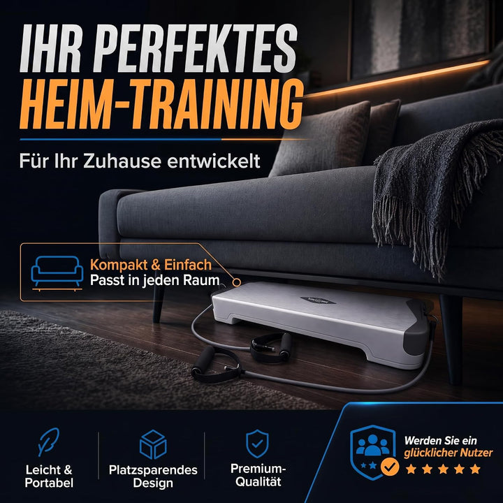 Body &amp; Mind® Aerobic Steppbrett Stepper Step-Bench mit gratis Anti-Rutsch-Matte &amp; exklusiven Trainin
