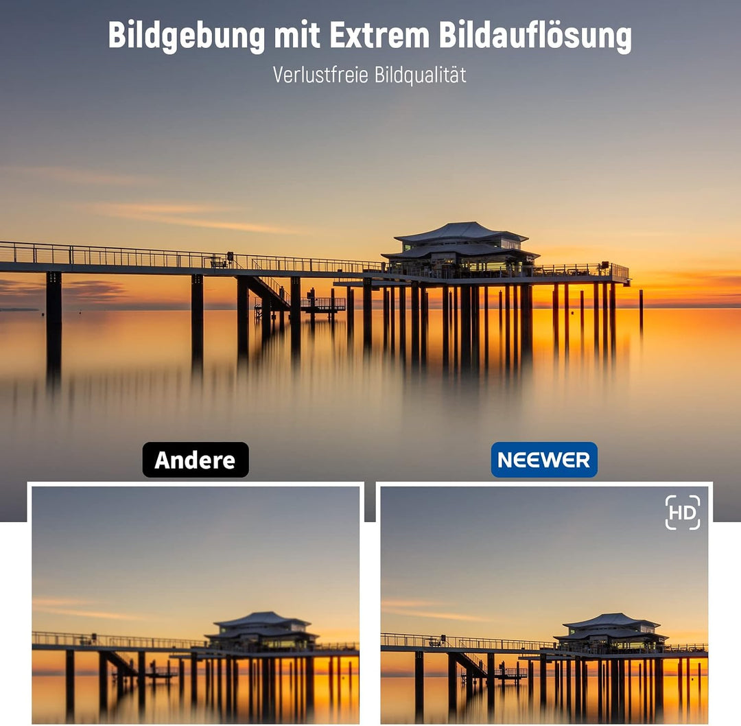 NEEWER 46mm Variable ND Filter ND3-ND1000 (1,5-10 Begrenzte Stops) Variabel Graufilter optischem HD