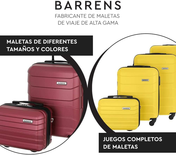 BARRENS Kabinenkoffer + Reisekosmetikkoffer Set | Handgepäck | Kabinenkoffer 55x40x20cm 34l | Kosmet
