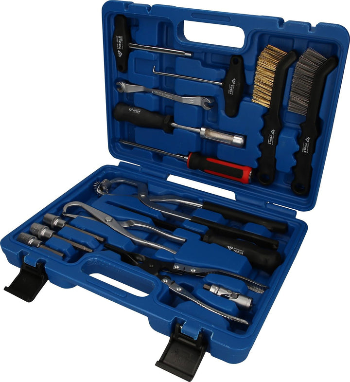 BRILLIANT TOOLS BT701250 Universal-Bremstrommel und Bremsscheiben -Werkzeug-Satz | 15-tlg. [Powered