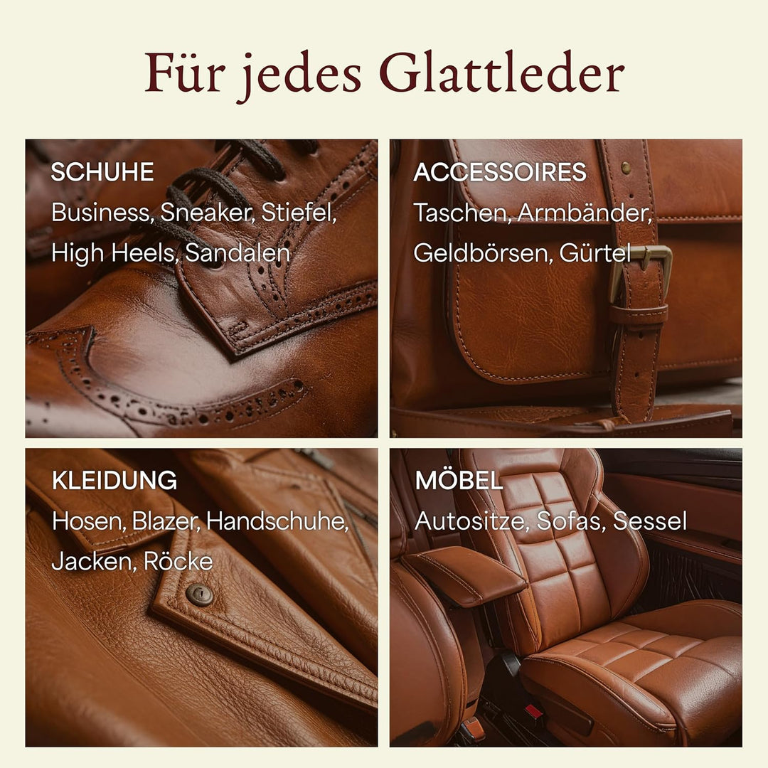 Langer & Messmer Poliertücher für Glattleder aus 100% Baumwolle im praktischen Set - Das Schuhputztu