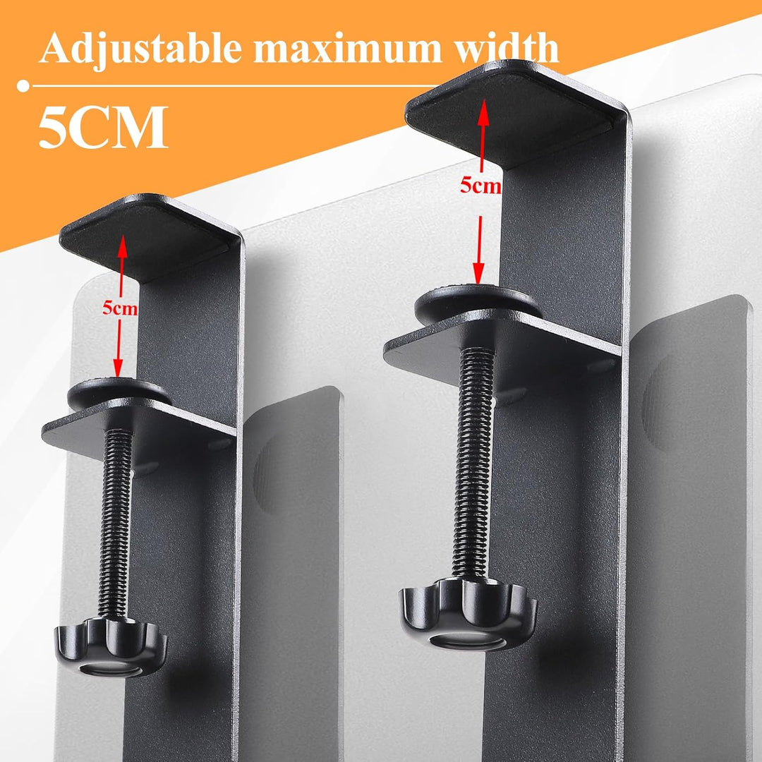 CPROPS 2 Stück Schreibtisch Seitenaufbewahrung Laptop, Verstellbare Schreibtisch Seitenhalterung für