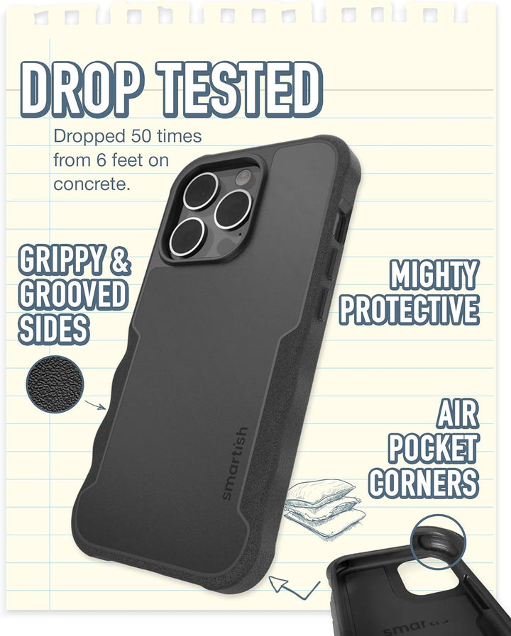 Smartish iPhone 14 Pro Schutzhülle - Gripzilla Kompatibel mit MagSafe [Robust + Tough] Gepanzerte Sl
