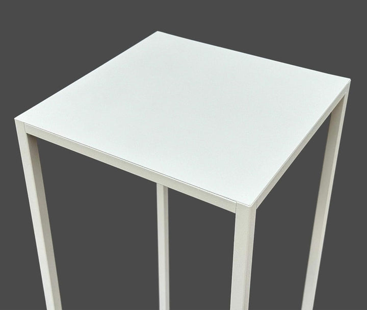 DanDiBo Blumenhocker Metall Weiss Eckig 100 cm Blumenständer Beistelltisch 96569 Blumensäule Pflanze