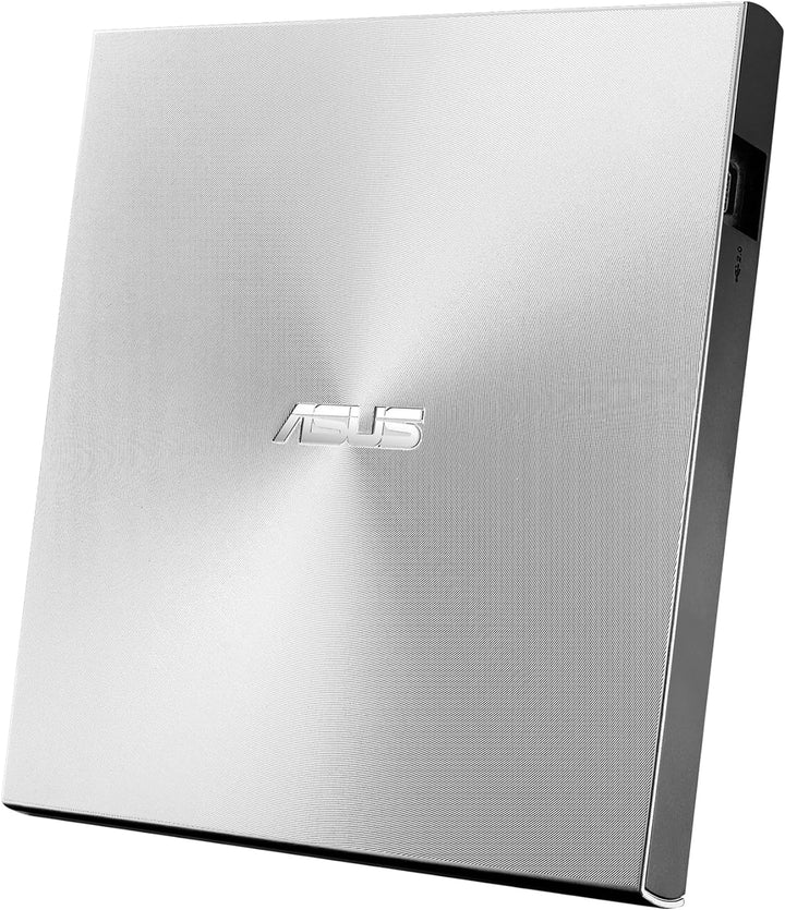 ASUS ZenDrive U8M externes DVD-Laufwerk/Brenner (Silber, USB-C, M-DISC) USB-C Kabel Silber, USB-C Ka