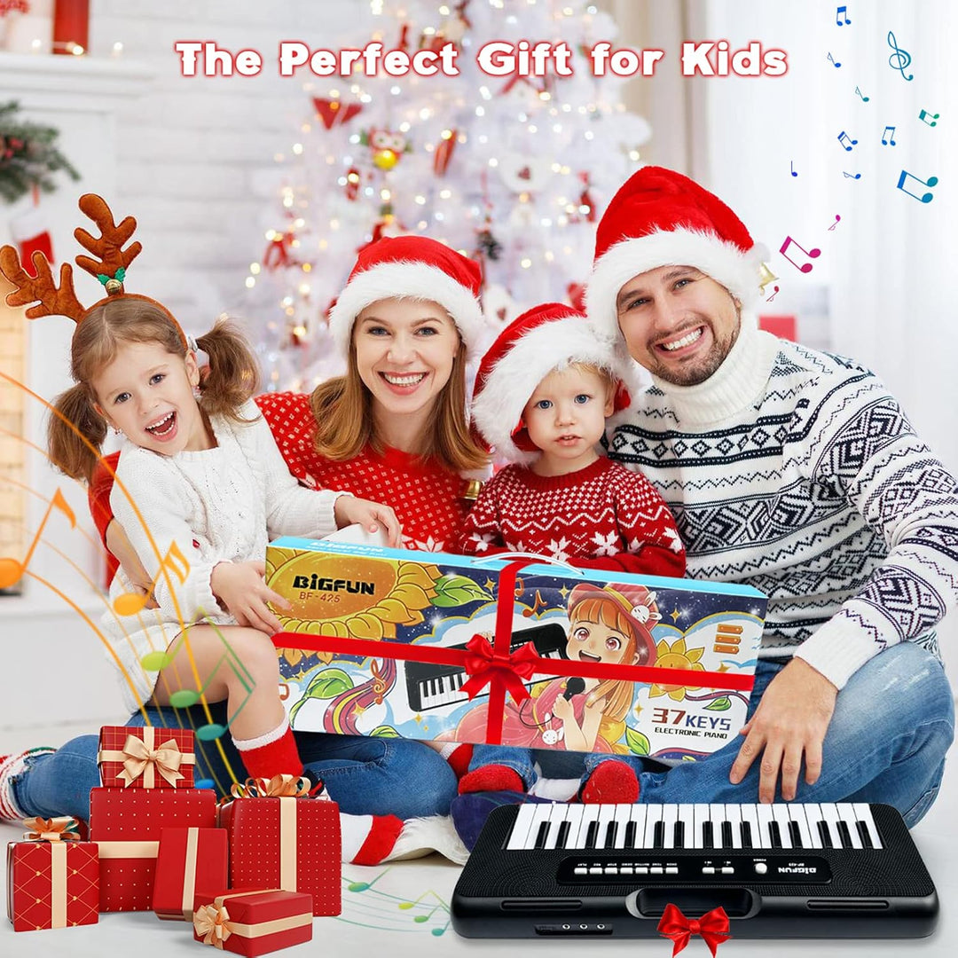 Klavier Keyboard Kinder,37 Tasten Klavier für Kinder Musikalisches Klavier mit Mikrofon Tragbares Le