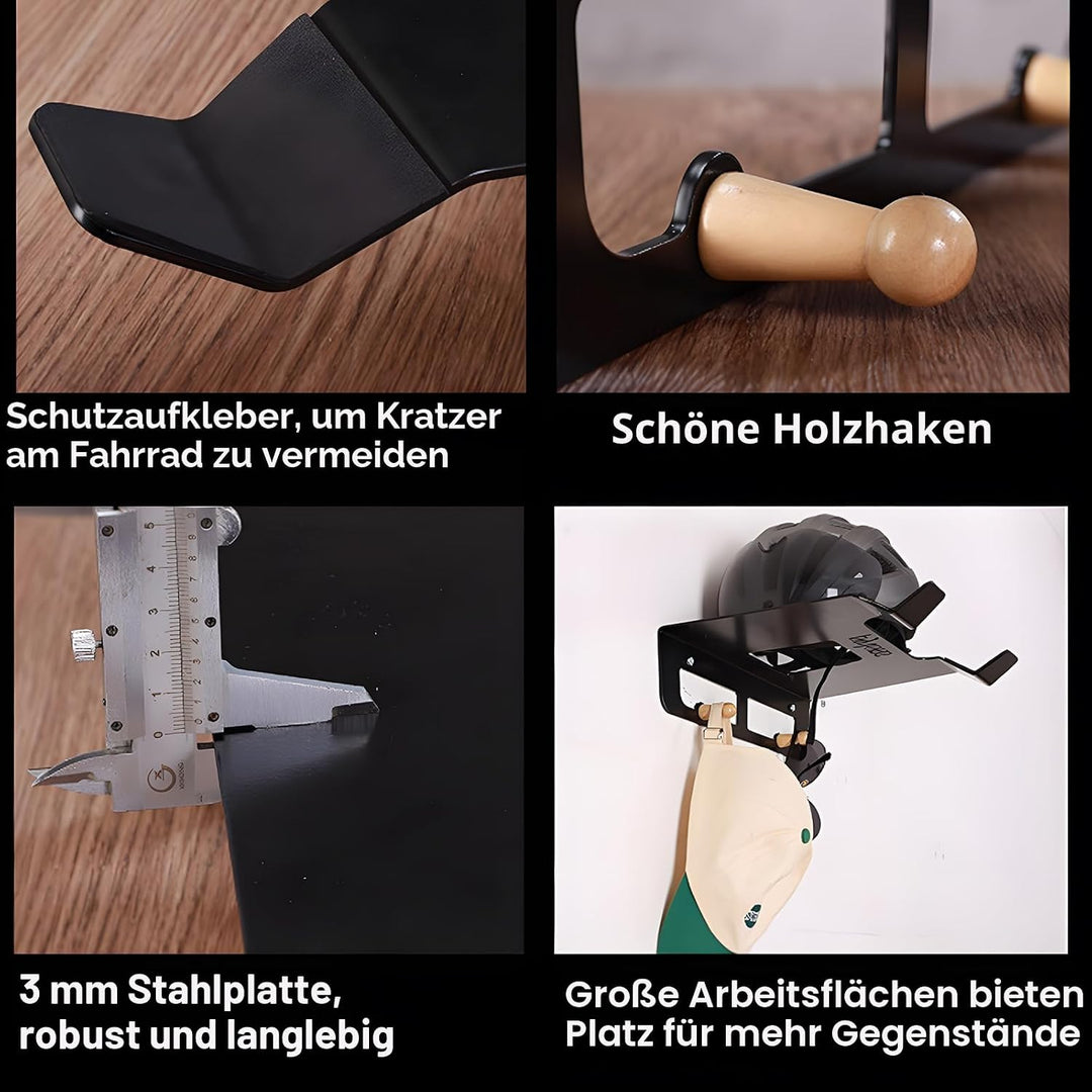ENGWE MTB 3-in-1 Fahrrad-Wandhalterung mit Haken, platzsparender Fahrradträger für Mountain/Road/Hyb