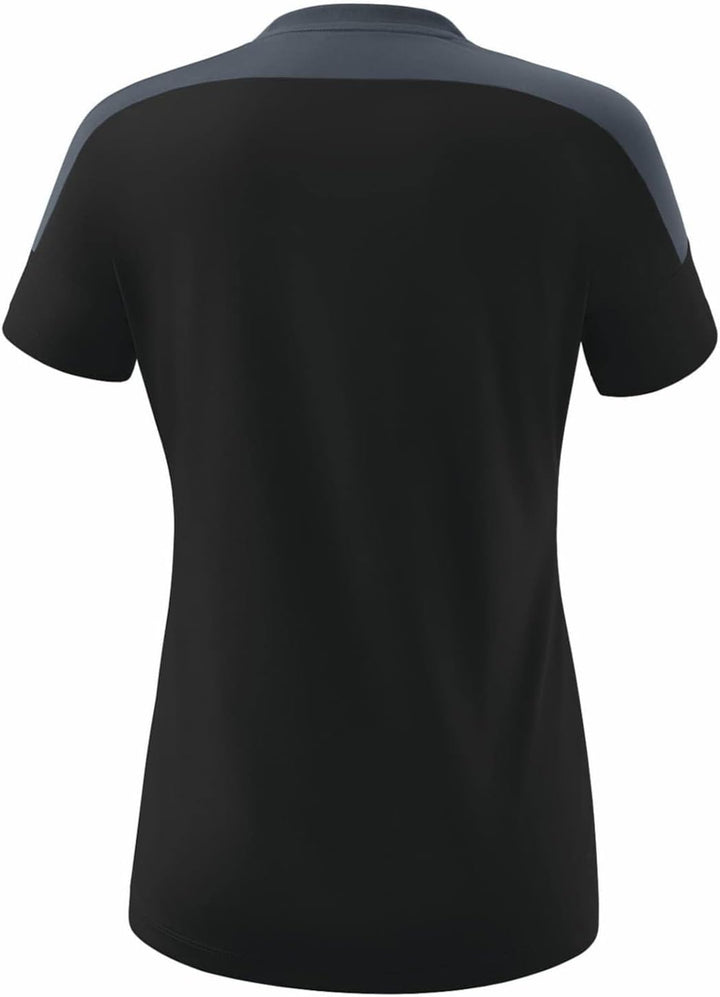 Erima Damen "CHANGE by erima" funktionelles T-Shirt, Black Grey/Slate Grey/Weiss
