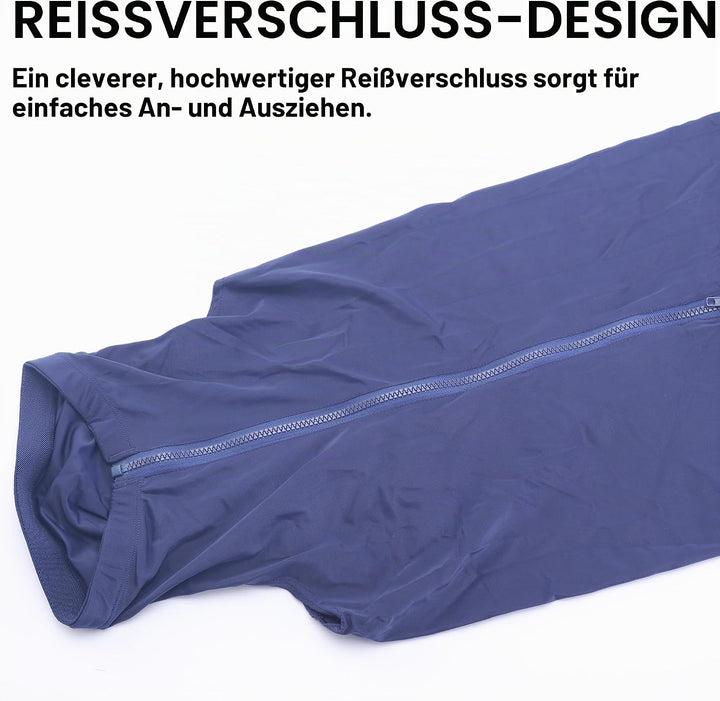 Leberna Lycra Stretch-Pferd Kapuze mit Reissverschluss - vollen Gesicht-Hals-Abdeckung M Marine, M M