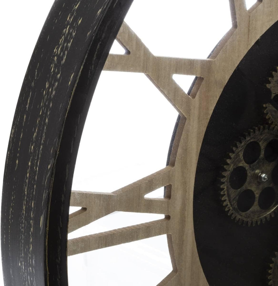 ATMOSPHERA CREATEUR D'INTERIEUR Wanduhr Paul – Metall & Holz D57 cm – Atmosphäre für den Innenbereic