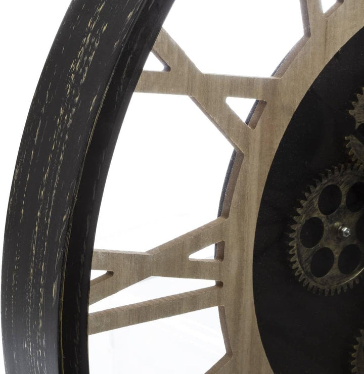 ATMOSPHERA CREATEUR D'INTERIEUR Wanduhr Paul – Metall & Holz D57 cm – Atmosphäre für den Innenbereic