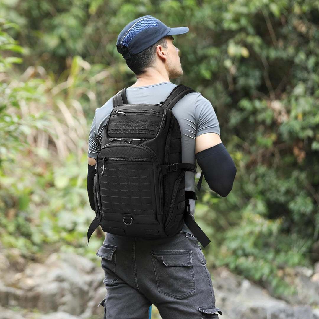 VINBAGGE Rucksack Taktischer 40L Herren Wanderrucksack Trekkingrucksack Angelrucksack Molle Schulter