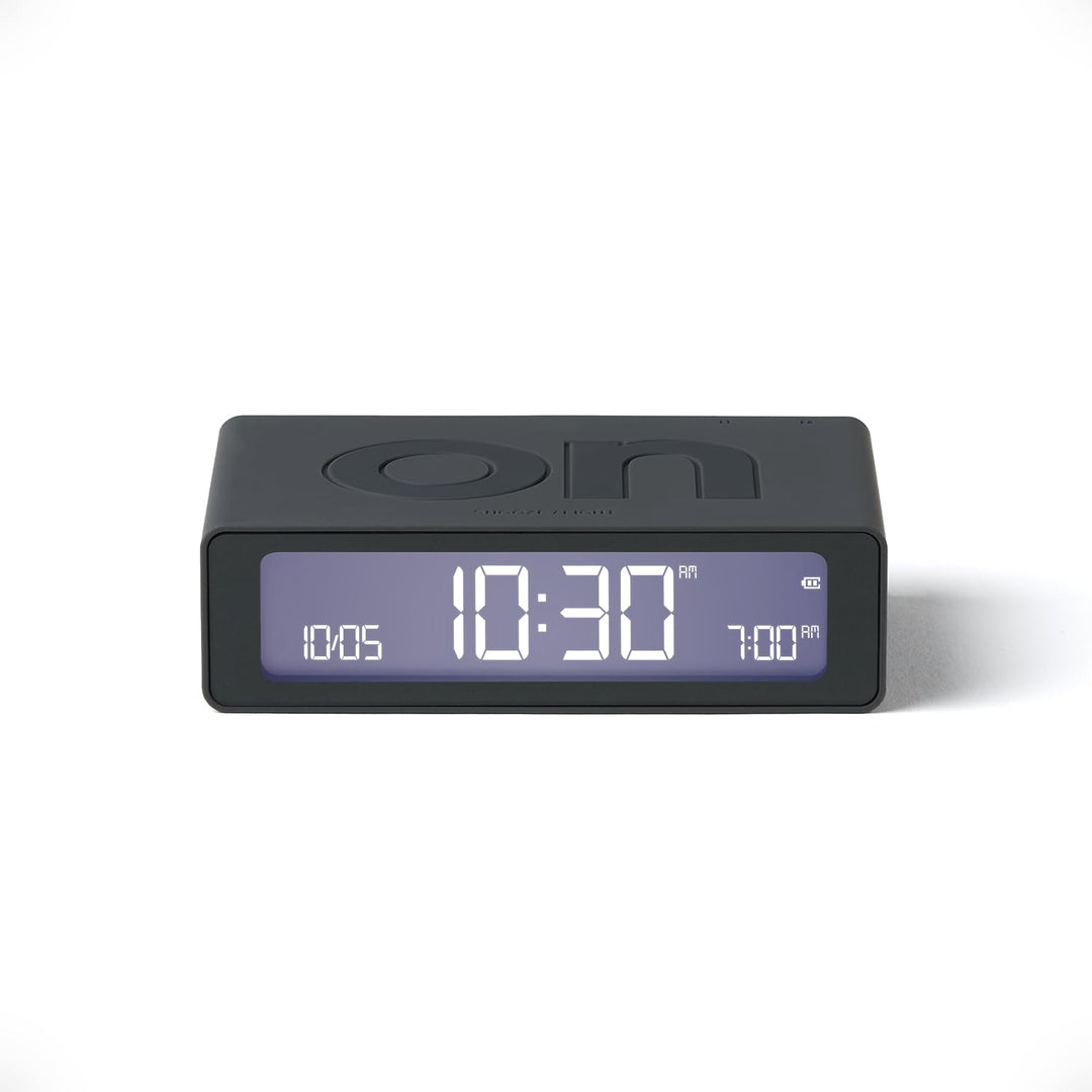 Lexon Flip Mini Reisewecker, digitaler LED-Wecker mit On/Off-Funktion, Einstellbarer Helligkeit, wie