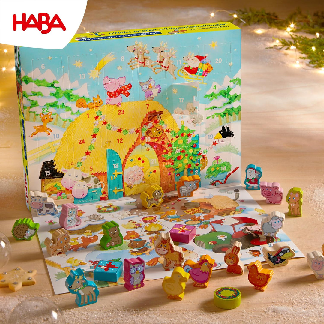 HABA 303156 Mein erster Adventskalender - Weihnachten auf dem Bauernhof
