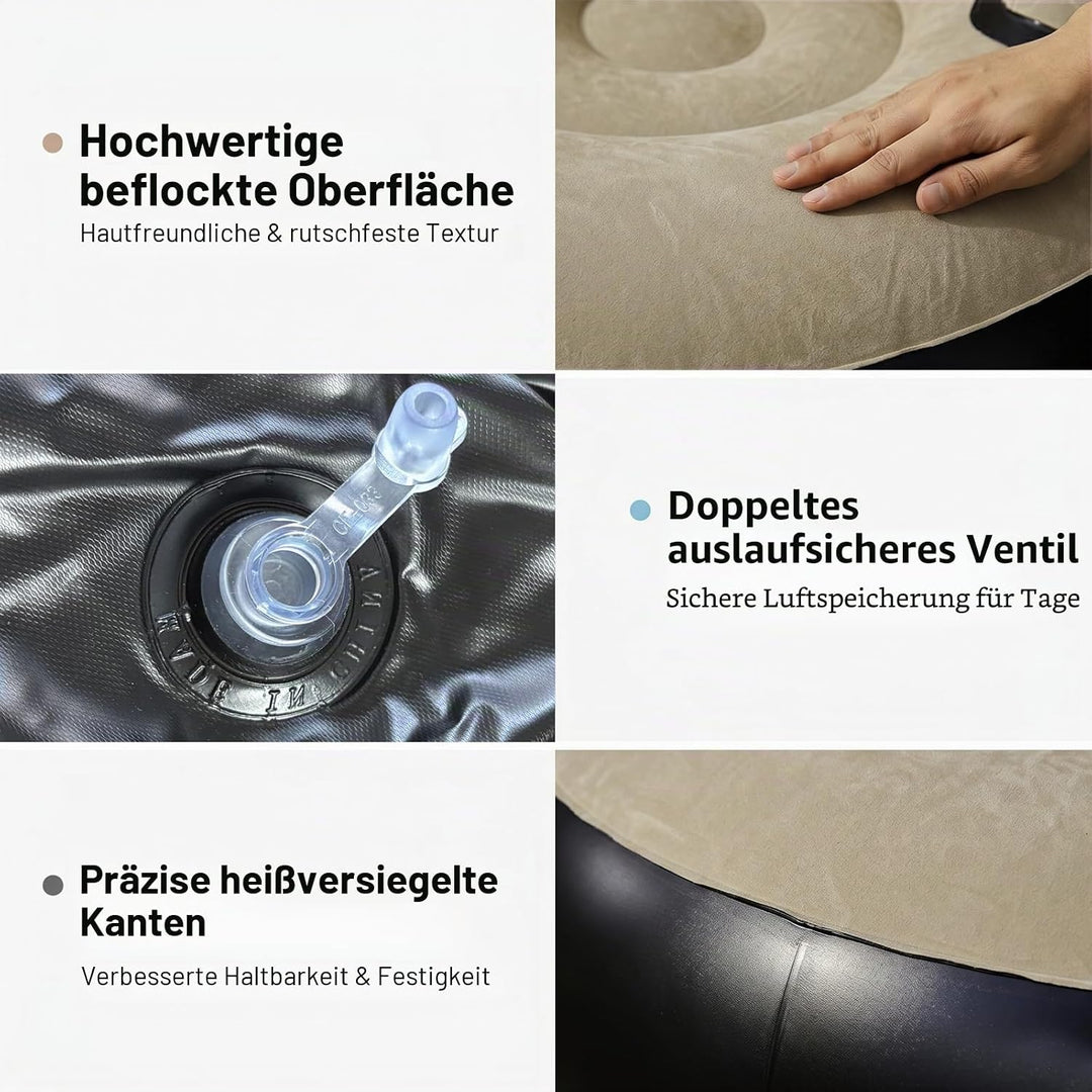 Aufblasbares Sofa Sessel mit Pumpe, Faltbarer Luftsessel für Innen &amp; Aussen, Bequeme Aufblasbare Cou