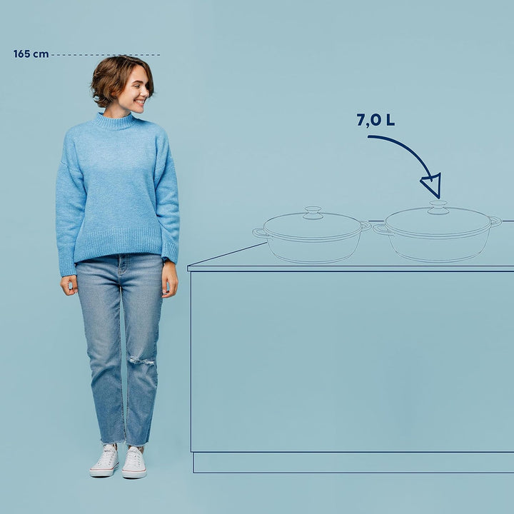 kela Servierpfanne Kerros Aluminium 10cmh 36cmØ 7l, 36 cm 7 Liter, 7 Liter