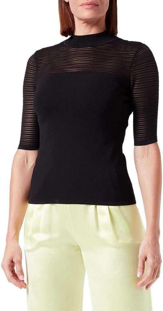 HUGO Damen Switellina Knitted-Sweater L Black1, L Black1