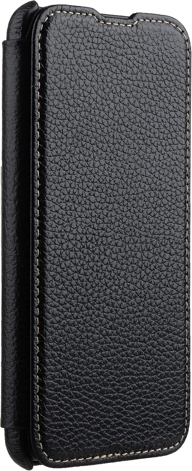 STILGUT Book Case kompatibel mit Google Pixel 4a 4G Hülle aus Leder zum Klappen, Klapphülle, Handyhü