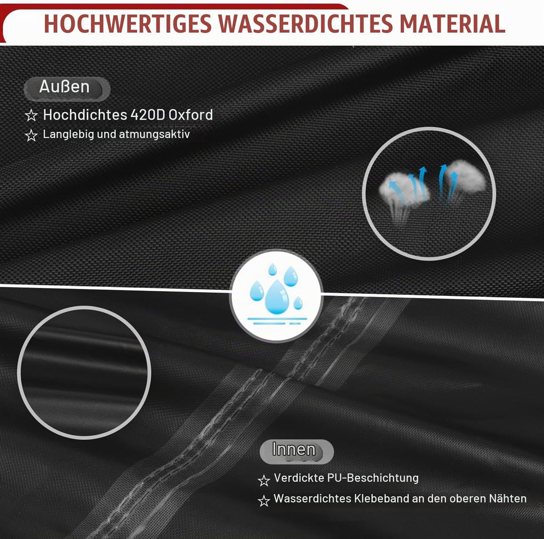 LAMUNI Sonnenschirm Schutzhülle für Ampelschirm Abdeckung für Ø300cm Sonnenschirme Abdeckhauben für