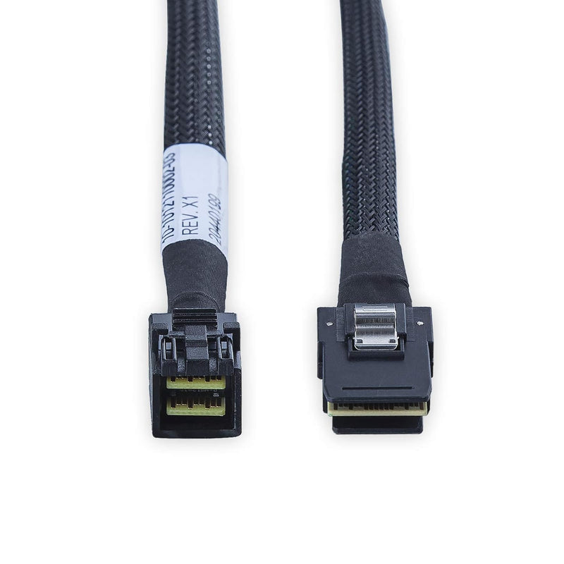 10Gtek® [2 Stück Mini SAS SFF-8643 zu SFF-8087 Kabel, Internal Mini SAS HD to Mini SAS Cable, 0.5-Me