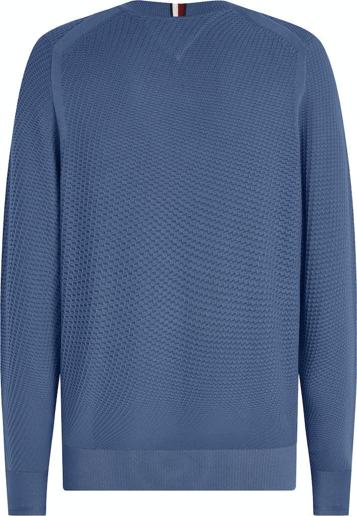 Tommy Hilfiger Herren Pullover S Blau (Faded Indigo), S Blau (Faded Indigo)