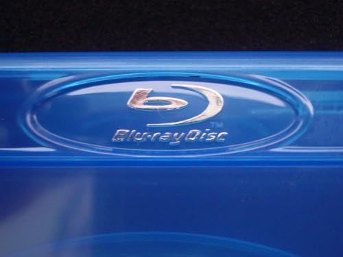 Amaray Blu-ray Hüllen, Slim 11 mm, Maschinen-pack-Qualität, Transparent, Blau, 50 Stück