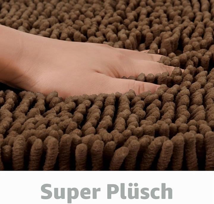 FCSDETAIL rutschfeste, Hochflor Badteppiche 60 x 90 cm, Maschinenwaschbare Badematte, Badvorleger mi