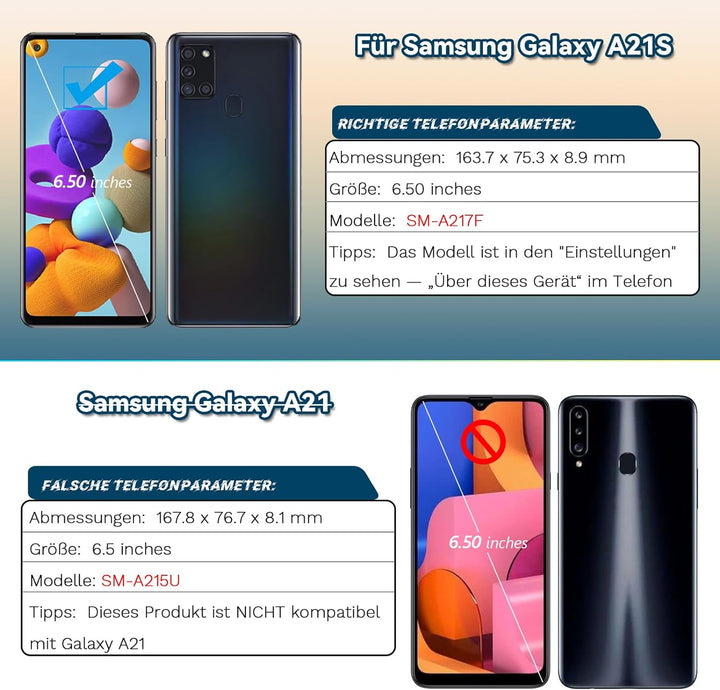 RongZy Ersatz Display Kompatibel für Samsung Galaxy A21S SM-A217F Touchscreen Bildschirm Digitizer G