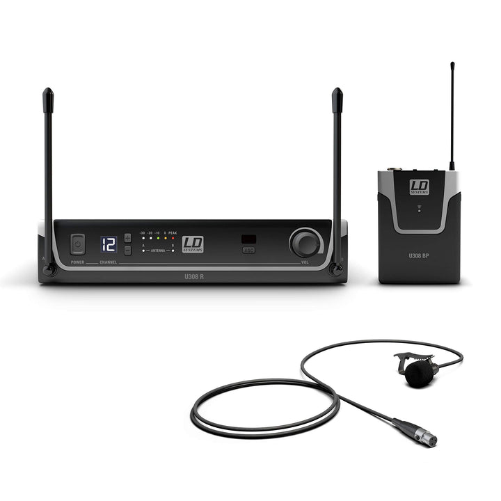 LD Systems U308 BPL - Funksystem mit Bodypack und Lavalier Mikrofon - 823-832 MHz + 863-865 MHz 863
