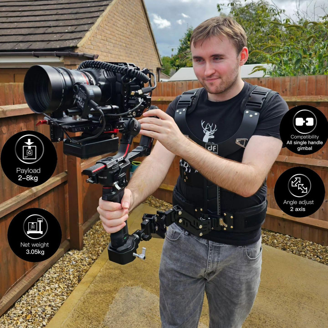 DF DIGITALFOTO Thanos-SE Gimbal Stützweste System, Filmmakers Kit, Kompatibel mit DJI RS2/RS3/RS3Pro