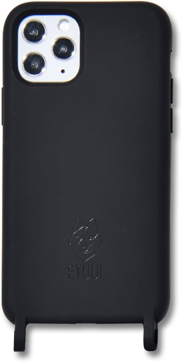 ETUUI Silk Hook Hülle iPhone 14 Plus Black - hochwertige Schutzhülle, Rundumschutz Handyhülle, iPhon