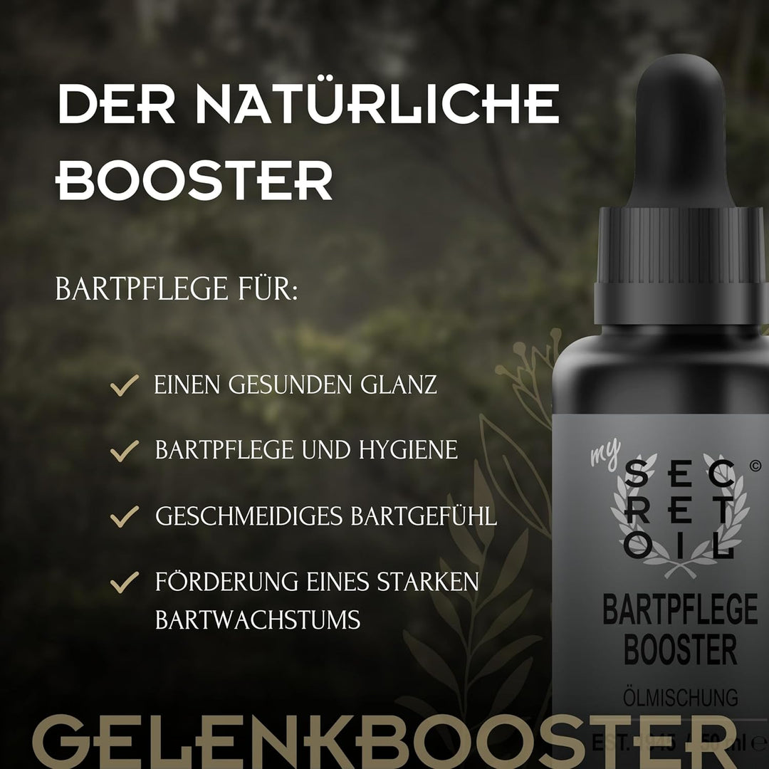 Bartpflegebooster 50 ml – Tiefenwirksame Ölmischung für Deine individuelle Bartpflege – Bartöl für G