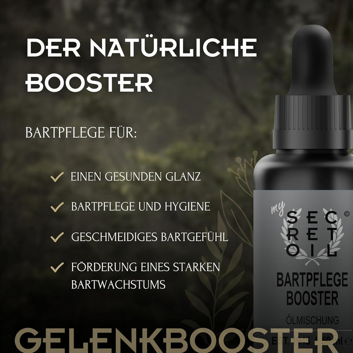 Bartpflegebooster 50 ml – Tiefenwirksame Ölmischung für Deine individuelle Bartpflege – Bartöl für G